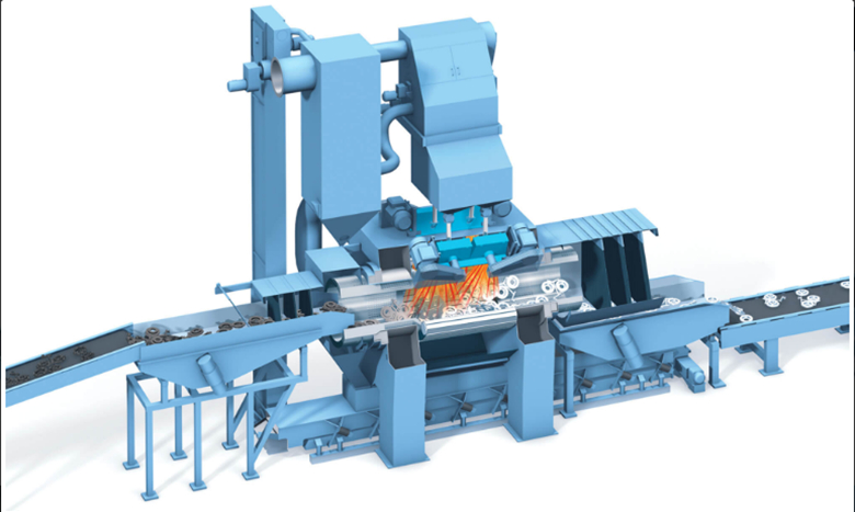 鋼履帶通過式拋丸機